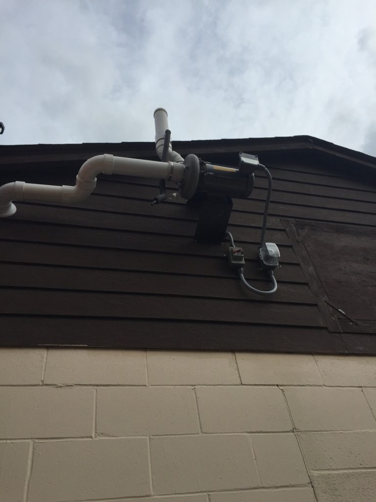 Intrinsically safe fan installed on building
