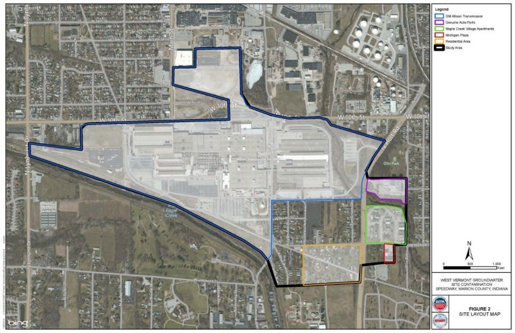 Proposal Map for West Vermont Street Superfund Site. Courtesy: United States Environmental Protection Agency