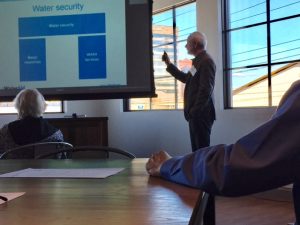 Wateraid's Vincent Casey presents at EnviroForensics and Water for Empowerment Open House