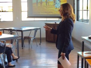 State Rep. & Candidate for Lt. Governor, Christina Hale (D) speaks at EnviroForensics and Water for Empowerment Open House
