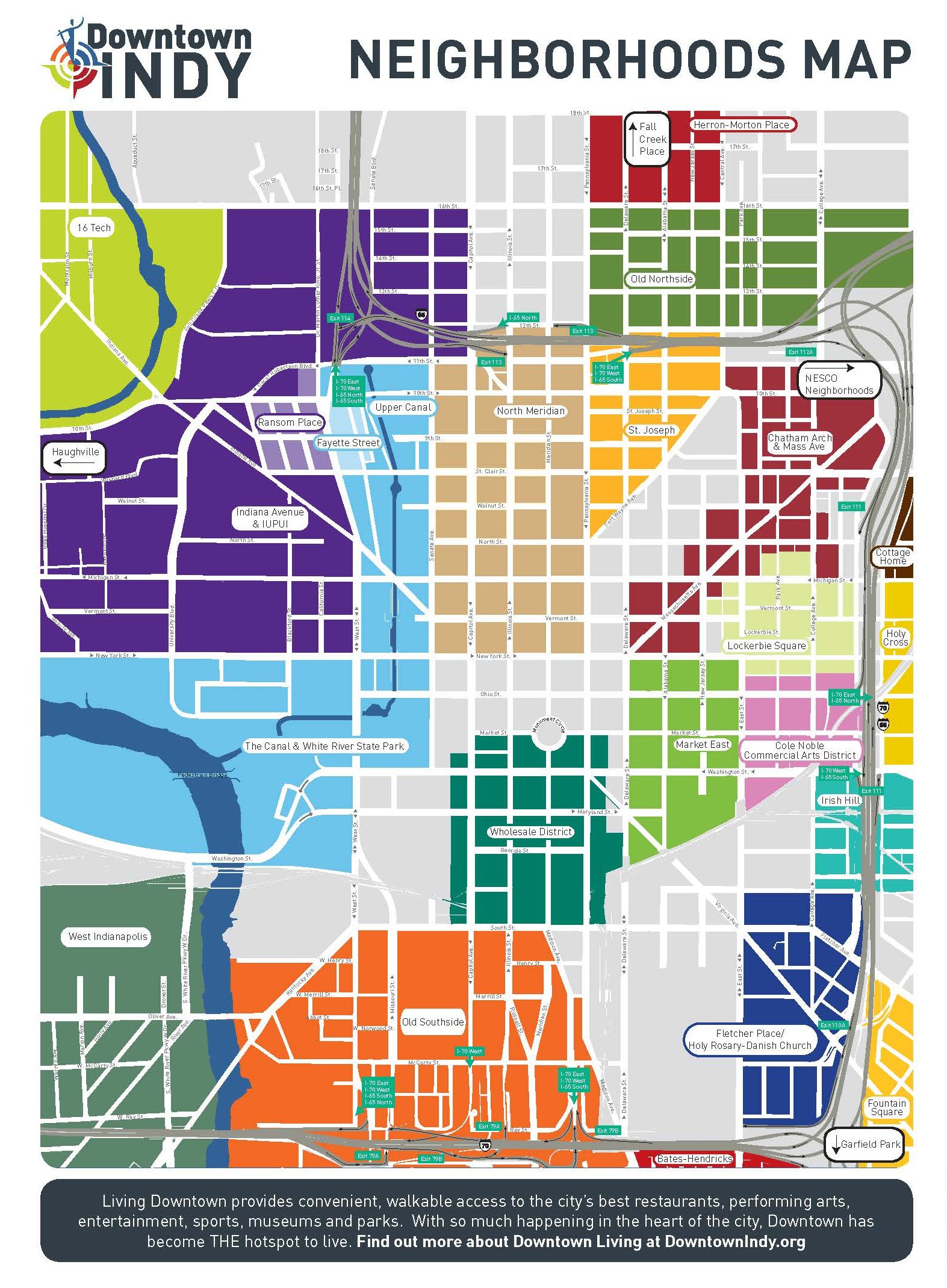 Map Of Downtown Indianapolis Downtown-Indy-Neighborhoods-Map - Environmental Engineering, Consulting &  Remediation