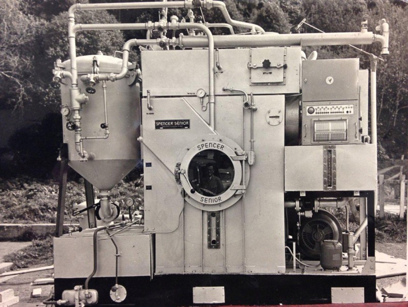 2nd generation drycleaning machine with combined washer and dryer