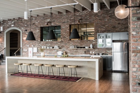 Renovated kitchen and common area